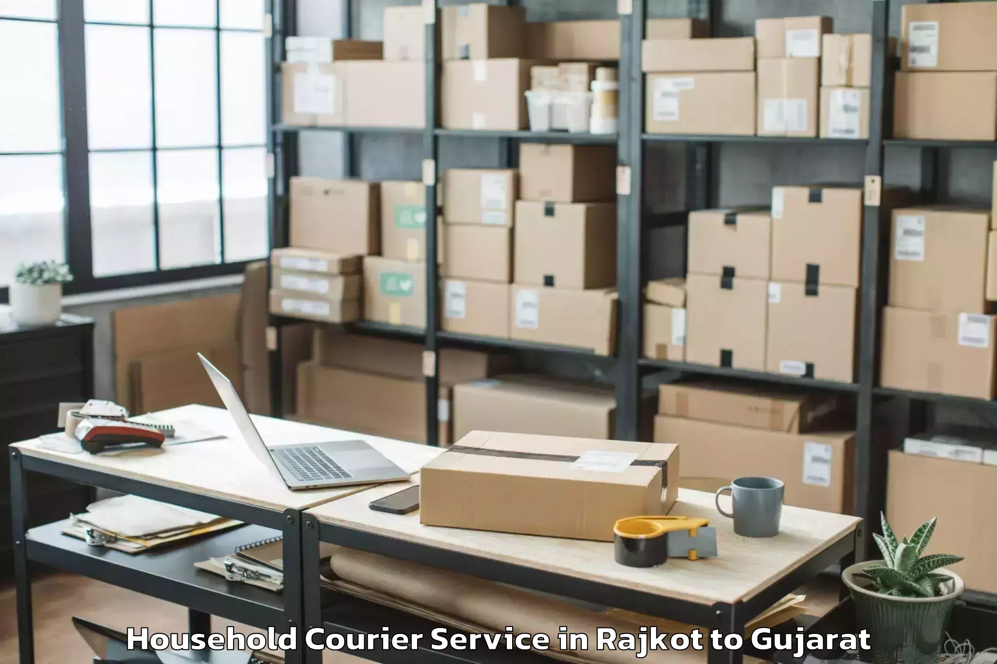 Top Rajkot to Dholera Household Courier Available